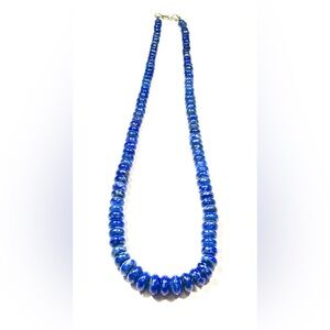 Genuine LAPIS LAZULI Beaded Necklace. STUNNING!!!
